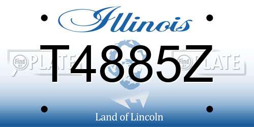 T4885Z Illinois License Plate