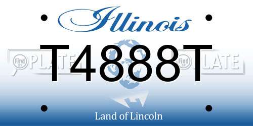 T4888T Illinois License Plate