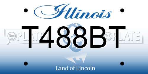 T488BT Illinois License Plate