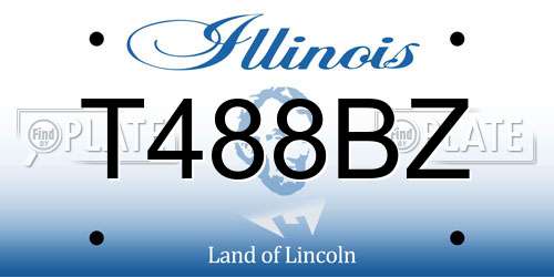 T488BZ Illinois License Plate