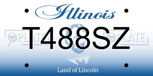 T488SZ Illinois License Plate