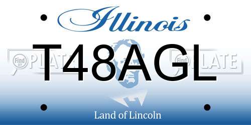 T48AGL Illinois License Plate