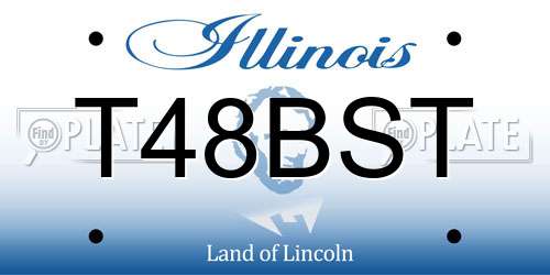 T48BST Illinois License Plate