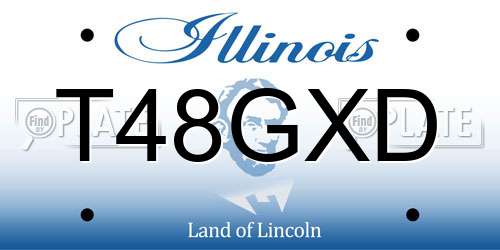T48GXD Illinois License Plate