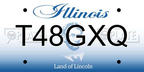 T48GXQ Illinois License Plate