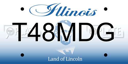T48MDG Illinois License Plate