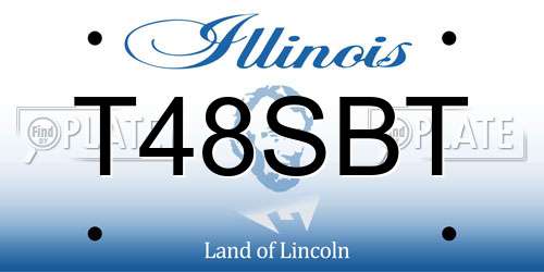 T48SBT Illinois License Plate