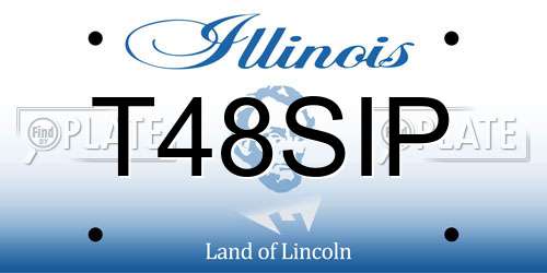 T48SIP Illinois License Plate