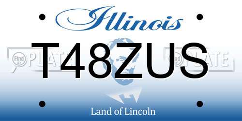 T48ZUS Illinois License Plate