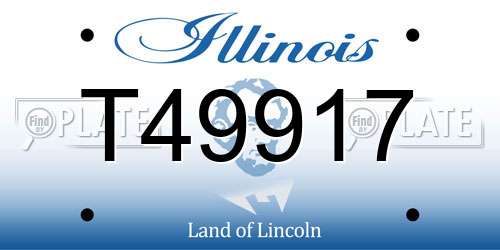 T49917 Illinois License Plate