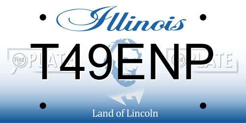 T49ENP Illinois License Plate