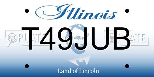 T49JUB Illinois License Plate