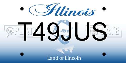 T49JUS Illinois License Plate