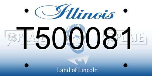 T500081 Illinois License Plate