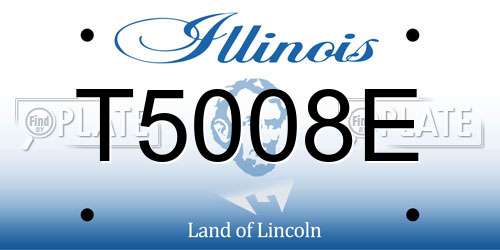 T5008E Illinois License Plate