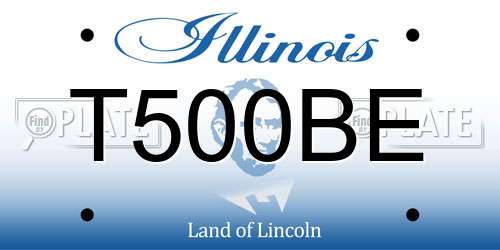T500BE Illinois License Plate
