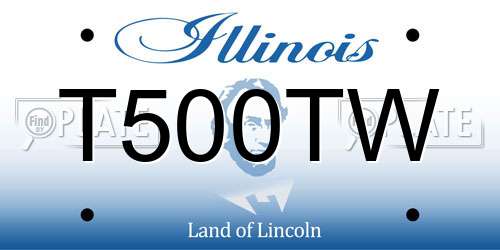 T500TW Illinois License Plate