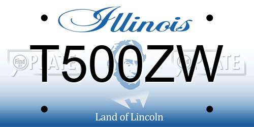 T500ZW Illinois License Plate