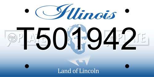 T501942 Illinois License Plate