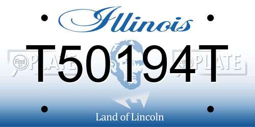 T50194T Illinois License Plate