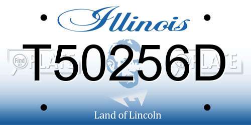 T50256D Illinois License Plate
