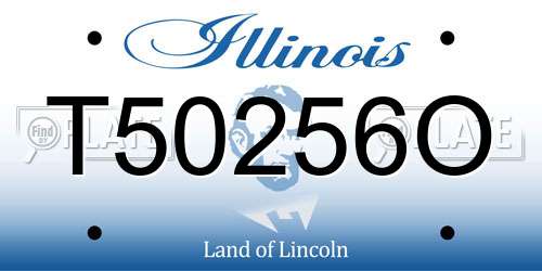 T50256O Illinois License Plate
