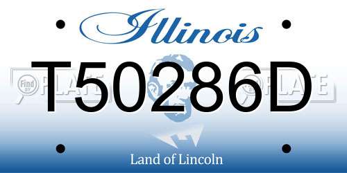 T50286D Illinois License Plate