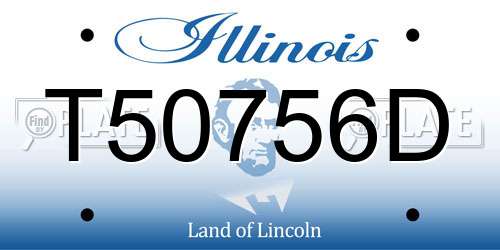 T50756D Illinois License Plate