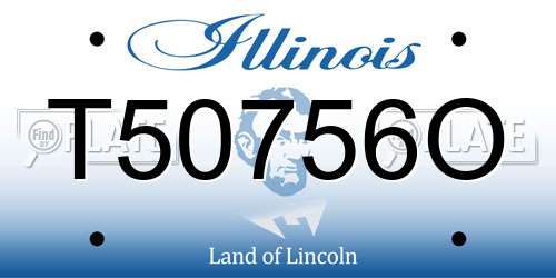 T50756O Illinois License Plate