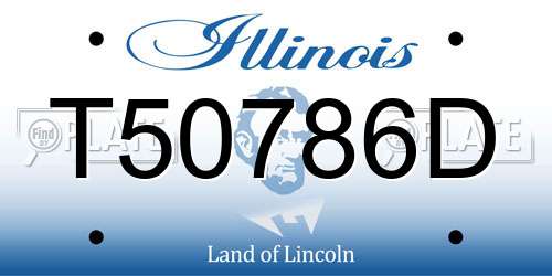 T50786D Illinois License Plate