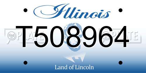 T508964 Illinois License Plate