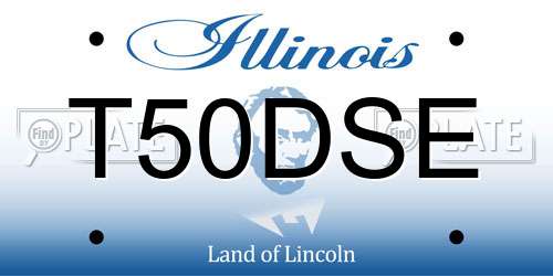 T50DSE Illinois License Plate