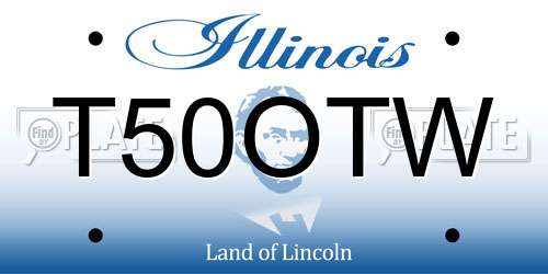 T50OTW Illinois License Plate