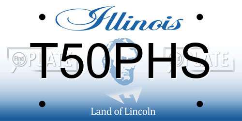 T50PHS Illinois License Plate