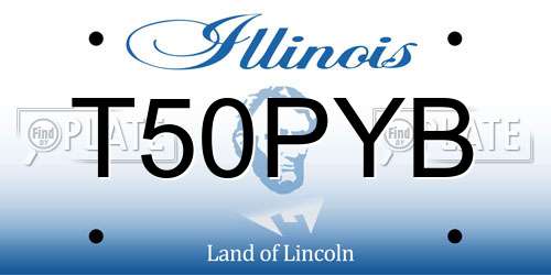 T50PYB Illinois License Plate