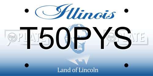 T50PYS Illinois License Plate