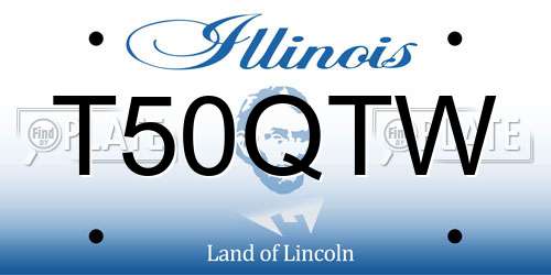 T50QTW Illinois License Plate