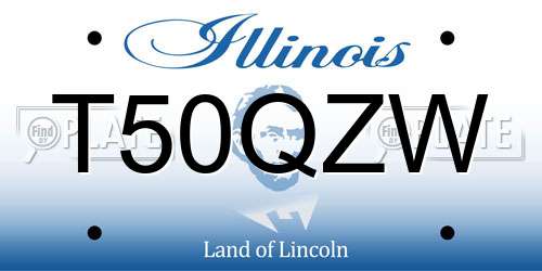 T50QZW Illinois License Plate