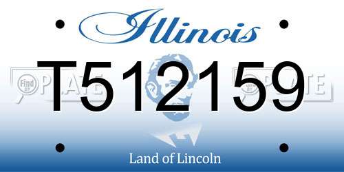 T512159 Illinois License Plate