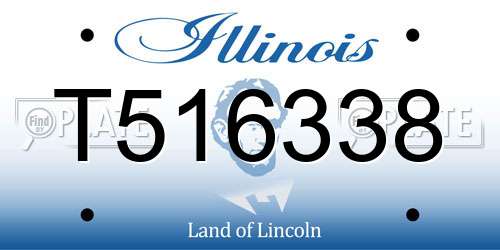T516338 Illinois License Plate