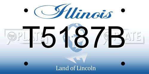 T5187B Illinois License Plate