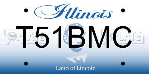 T51BMC Illinois License Plate