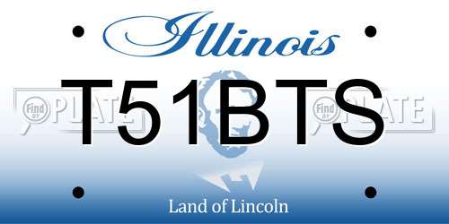 T51BTS Illinois License Plate