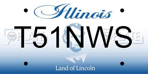 T51NWS Illinois License Plate