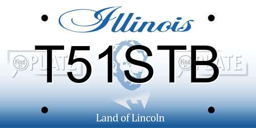 T51STB Illinois License Plate