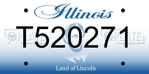 T520271 Illinois License Plate