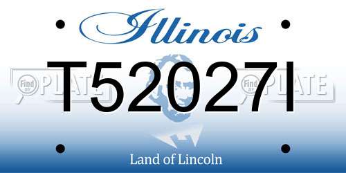 T52027I Illinois License Plate