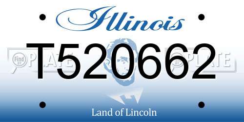 T520662 Illinois License Plate