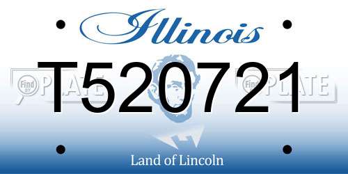 T520721 Illinois License Plate