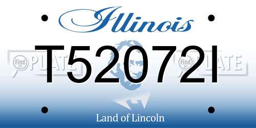 T52072I Illinois License Plate